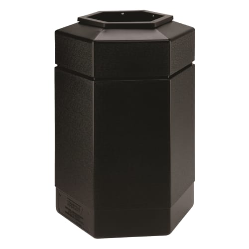 Commercial Zone® 30 Gallon Hexagon Waste Container, Black